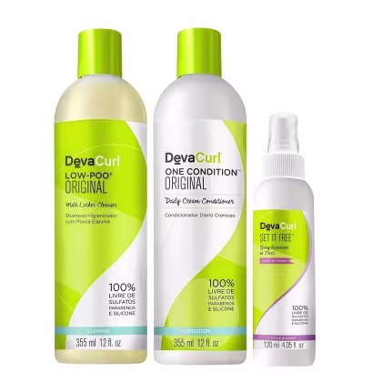 Imagem do produto Kit Deva Curl Low-Poo + One Condition + Set It Free (3 Produtos)