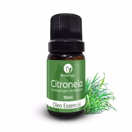Óleo essencial de Citronela, da marca Oleoterapia Brasil.