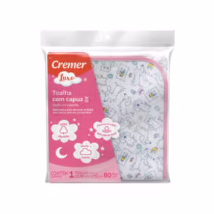 Imagem do produto Toalha com Capuz Luxo Rosa