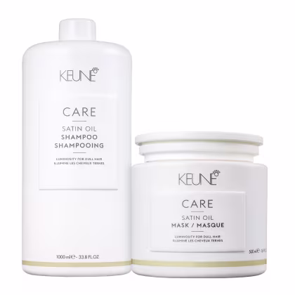 Kit Keune Care Satin Oil Shampoo + Mask Duo, 2 produtos.