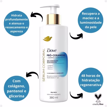 Imagem do produto Kit Dove Pró-Ceramidas + Dermo Hidratante: 3 Sérum Corporal Hidratante 380ml