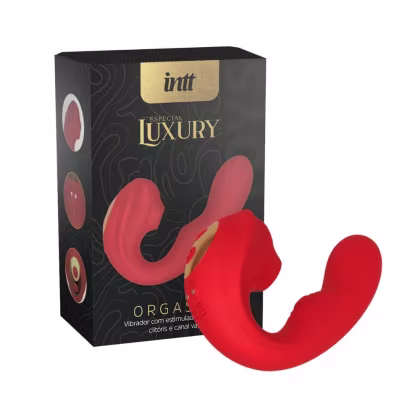 Imagem do produto Orgasmic Vibrador de Ponto G e Sugador de Clitóris com Impulso Linha Luxury Intt