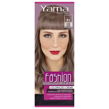 Imagem do produto Yamá Beauty Care Fashion Color 9.1 Louro Muito Claro Acizentado - Coloração 60g