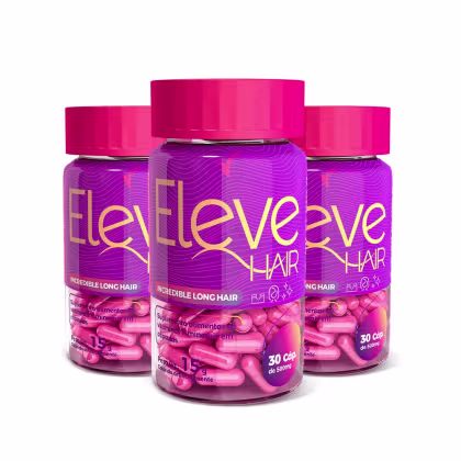 Imagem do produto Kit 3 Vitaminas P/ Cabelos e Unhas 90 Caps Eleve Life