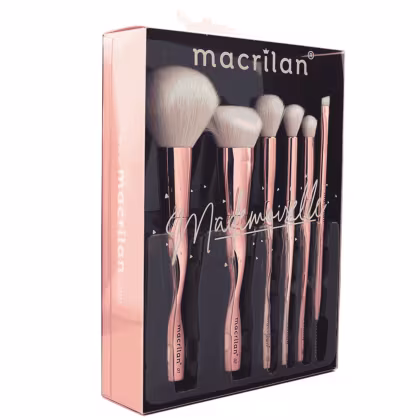 Imagem do produto Kit ED004 com 6 pincéis para maquiagem Mademoiselle