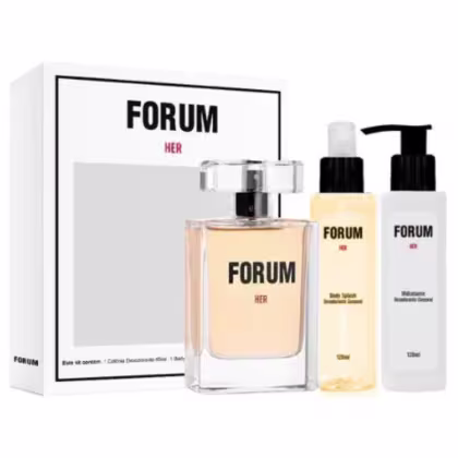Imagem do produto Kit Forum for Her ( Perfume 85ml + Body Splash 120ml + Hidratante Corporal 120ml )