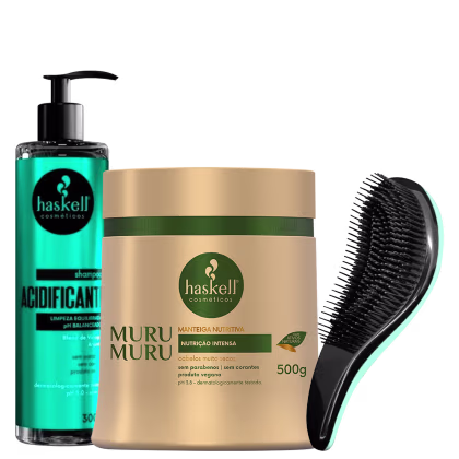 Imagem do produto Shampoo Acidificante Haskell + Máscara Murumuru 500g +Escova