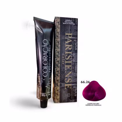 Imagem do produto Professional Paris Cosmetics Parisiense Color 66.26 Louro Escuro Vermelho Marsala - Coloração Permanente 60g