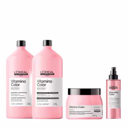 Kit L'Oréal Professionnel Serie Expert Vitamino Color Salon Full, 4 produtos.
