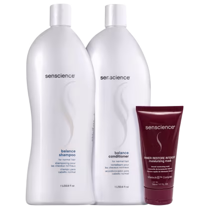 Imagem do produto Kit Senscience Balance Salon + Inner Restore Intensif Moisturizing Mask Mini (3 Produtos)