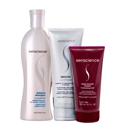 Imagem do produto Kit Senscience Smooth + Inner Restore Intensif Moisturizing Mask Mini (3 Produtos)