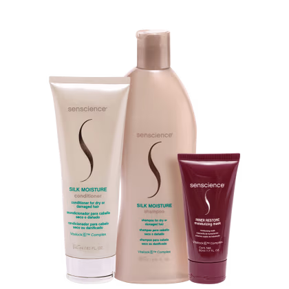 Imagem do produto Kit Senscience Silk Moisture + Inner Restore Moisturizing Mask Mini (3 Produtos)
