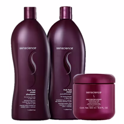 Imagem do produto Kit Senscience True Hue Violet + Inner Restore Intensif Moisturizing (3 Produtos)