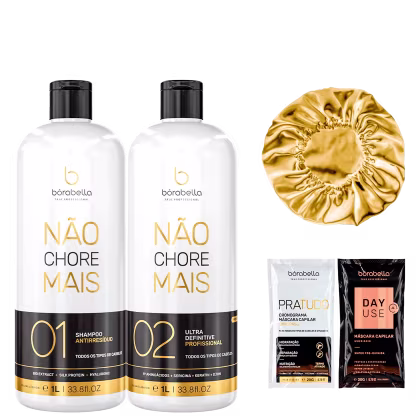 Imagem do produto Kit Borabella Não Chore Mais 2x1L + Sachês/Touca de Cetim