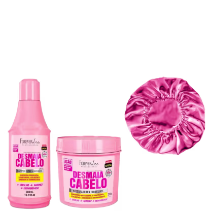 Imagem do produto Kit Desmaia Cabelo Forever Liss Shp/Másc 200g +Touca Cetim