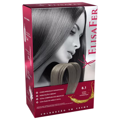 Imagem do produto Elisafer 8.1 Louro Claro Acinzentado - Coloração em Creme
