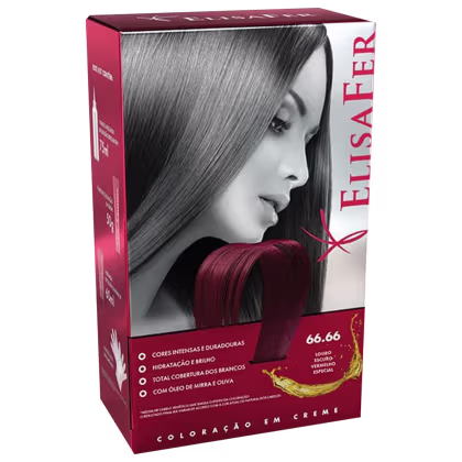 Imagem do produto Elisafer 66.66 Louro Escuro Vermelho Especial - Coloração Permanente (4 Produtos)