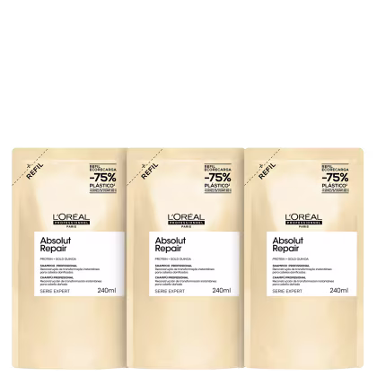 Imagem do produto Kit L'Oréal Professionnel Absolut Repair Gold Quinoa + Protein Refil Trio Shampoo (3 Unidades)