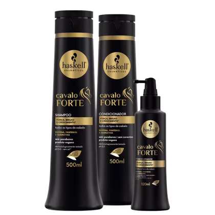 Imagem do produto Kit Haskell Cavalo Forte Condicionador Shampoo e Tônico (3 produtos)