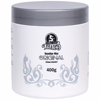 Imagem do produto Tattoo Long Life Vasellyn Wax Original - Vaselina para Tatuagem e Micropigmentação 400g