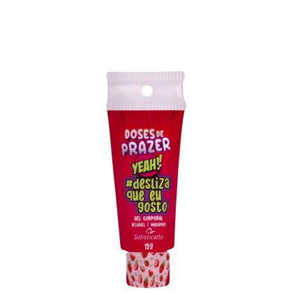 Imagem do produto Gel Intimo Lubrifica Beijavel Morango DESLIZA QUE EU GOSTO