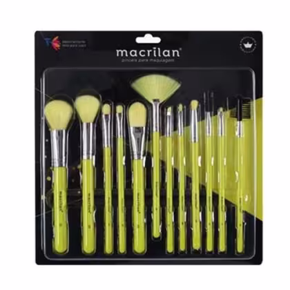 Imagem do produto Kit de Pincéis Macrilan Neon EN001 (12 Unidades)