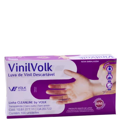 Imagem do produto Kit Volk do Brasil Vinil Volk Sem Amido M - Luva Descartável (100 Unidades)