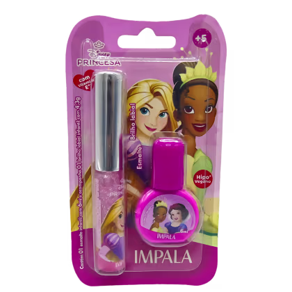 Imagem do produto Kit Impala Princesas: 1 Esmalte e 1 Brilho Labial
