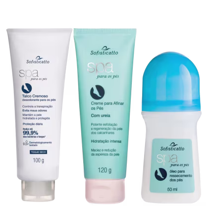 Imagem do produto Kit Hidratação de Pé Creme Desodorante Tira Ressecado Chule