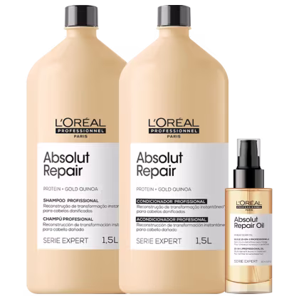 Imagem do produto Kit L'Oréal Professionnel Absolut Repair Iluminador Salão Trio (3 Produtos)