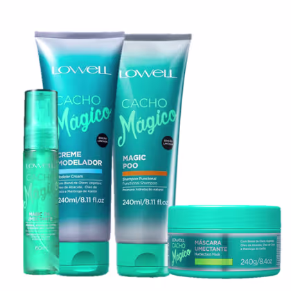 Imagem do produto Kit Lowell Cacho Mágico Quarteto Brilho (4 Produtos)