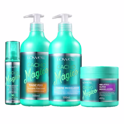 Imagem do produto Kit Lowell Cacho Mágico Fios Alinhados Salão (4 Produtos)