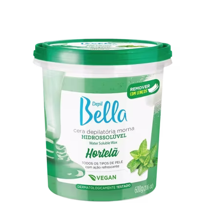 Imagem do produto Depil Bella Hortelã - Cera Depilatória Morna Hidrossolúvel 600g