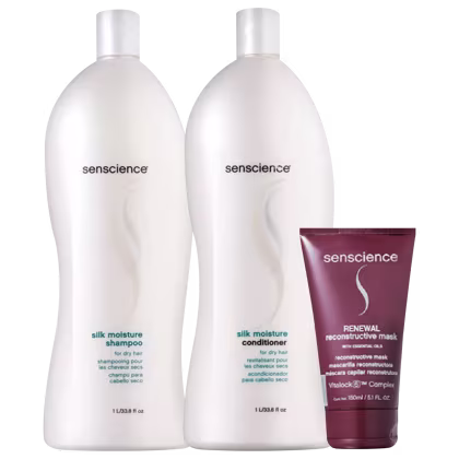 Imagem do produto Kit Senscience Silk Moisture Salon + Renewal Mask (3 Produtos)