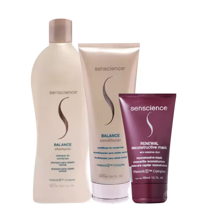 Imagem do produto Kit Senscience Balance + Renewal Mask (3 Produtos)