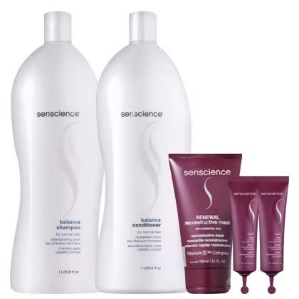 Imagem do produto Kit Senscience Balance Salon + Renewal Mask + CPR (5 Produtos)