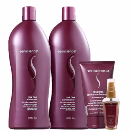 Imagem do produto Kit Senscience True Hue Salon + Renewal Mask + True Hue Color (4 Produtos)