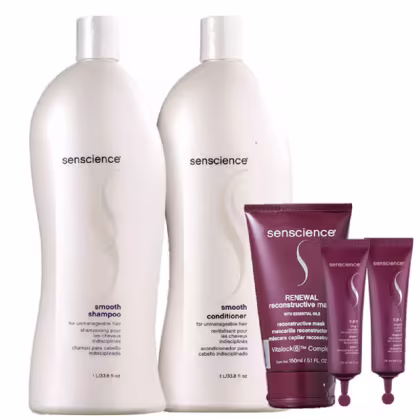 Imagem do produto Kit Senscience Smooth Salon + Renewal Mask + CPR (5 Produtos)