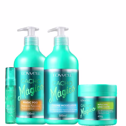 Imagem do produto Kit Lowell Cacho Mágico Quarteto Brilho Salão (4 Produtos)
