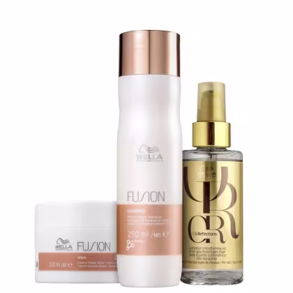 Imagem do produto Kit Wella Professionals Fusion & Oil Reflections Trio Tratamento (3 Produtos)