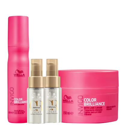 Imagem do produto Kit Wella Professionals Invigo Color Brilliance + Oil Reflections Light Quarteto Shine (4 Produtos)
