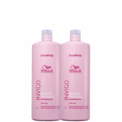 Imagem do produto Kit Wella Professionals Invigo Blonde Recharge - Shampoo Desamarelador 2x1L