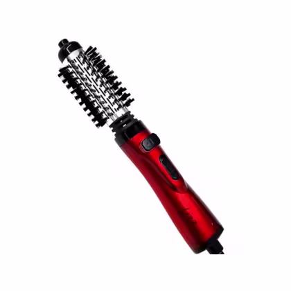 Escova rotativa na cor vermelha.