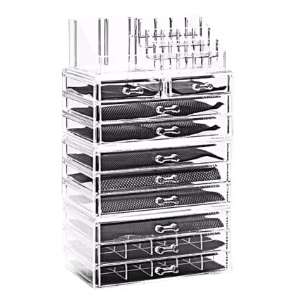 Imagem do produto Acrílico Store 10 Gavetas e Porta Batom - Organizador de Maquiagem