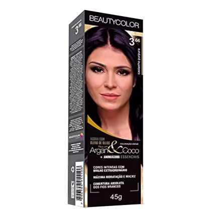 Imagem do produto BeautyColor Argan & Coco 3.66 Acaju Púrpura - Coloração Permanente 45g