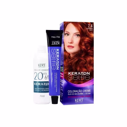 Imagem do produto Keraton Selfie 7.4 Louro Médio Cobre - Coloração Permanente 50g