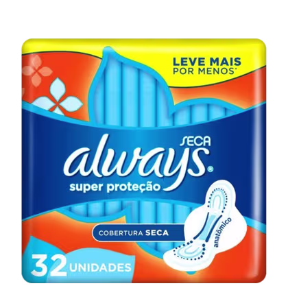 Imagem do produto Always Super Proteção Seca - Absorvente com Abas (32 Unidades)