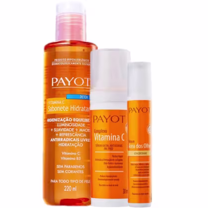 Imagem do produto Kit Payot Vitamina C Limpeza Facial e Redução de Olheiras (3 Produtos)