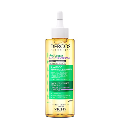 Imagem do produto Vichy Dercos Anticaspa Cachos e Crespos - Shampoo Espuma de Limpeza 200ml