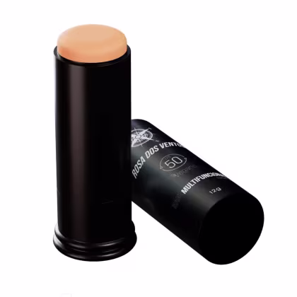 Imagem do produto Rosa dos Ventos - Base Multifuncional Esportiva - Cor Jurerê (fundo ROSADO) - FPS 50 em Bastão 12g